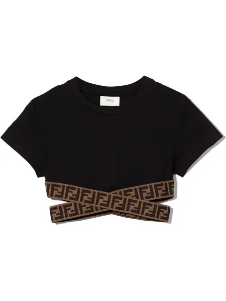 Fendi Kids укороченный топ с вырезами