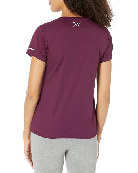 Футболка 2XU Aero T-Shirt, цвет Beet/Silver Reflective