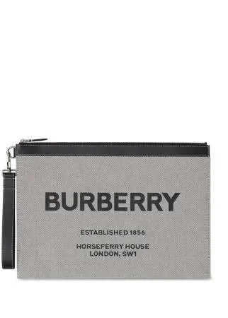 Burberry большой клатч с принтом Horseferry