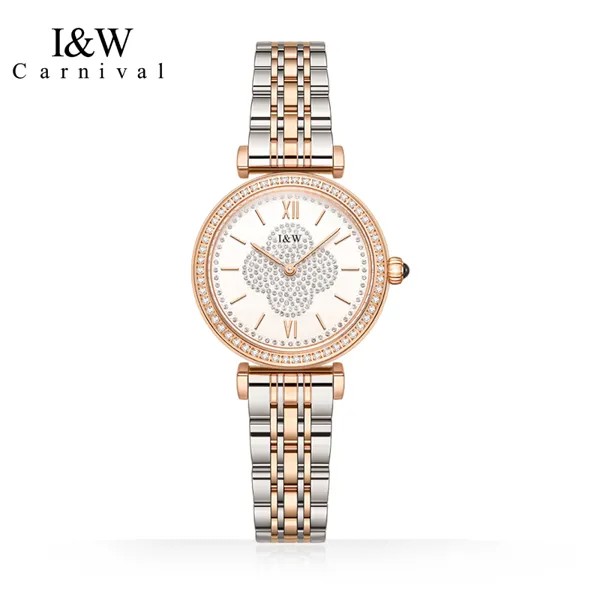 Карнавальные Брендовые женские модные часы с водонепроницаемым браслетом, женские повседневные кварцевые наручные часы с кристаллами для девушек, женские часы 2022, женские часы
