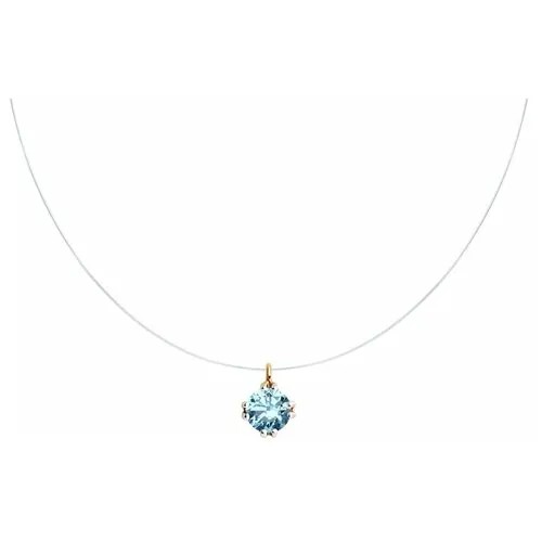 Колье Diamant из золота с фианитом 51-170-01156-3, размер 38 см