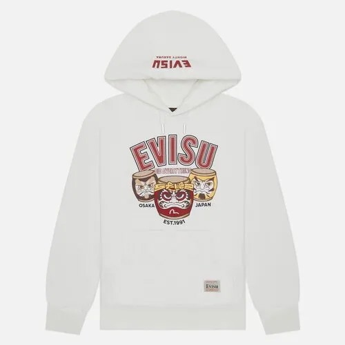 Толстовка Evisu, силуэт прямой, размер L, белый