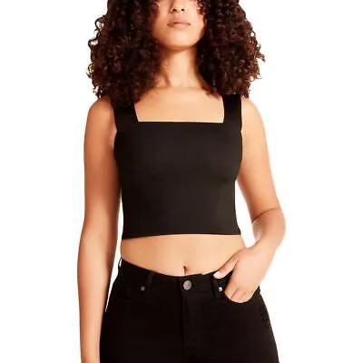 Женская черная укороченная рубашка Madden Girl с крестом на спине XXL BHFO 4907