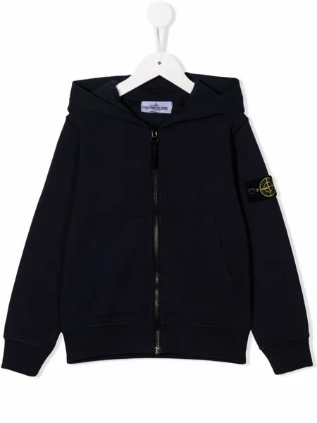 Stone Island Junior куртка на молнии с капюшоном