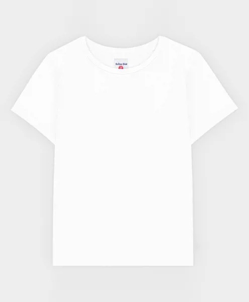 Футболка со спущенной линией плеча белая Button Blue Teens line