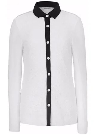 Рубашка с кружевом Gulliver, размер 122*60*54, цвет белый