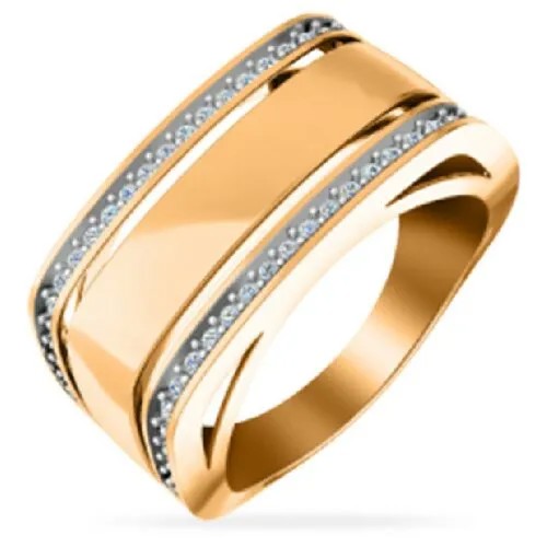 Кольцо SANIS, красное золото, 585 проба, фианит, размер 20.5, красный, золотой