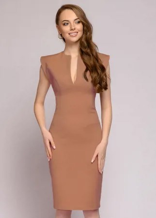 Вечернее платье женское 1001dress 0112001-00015NT коричневое 44