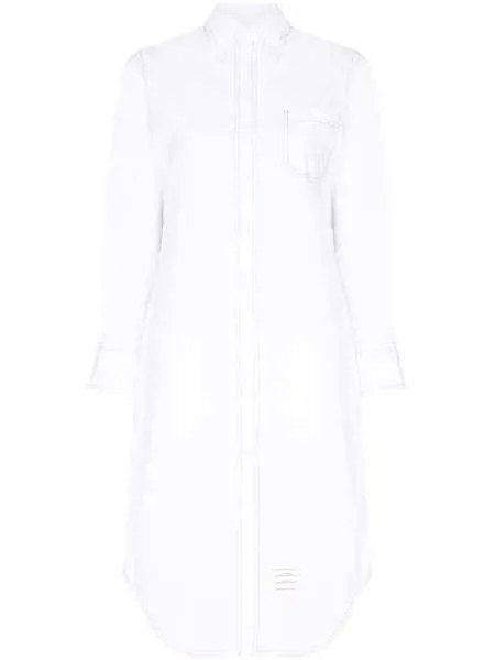 Thom Browne платье-рубашка мини с контрастной строчкой