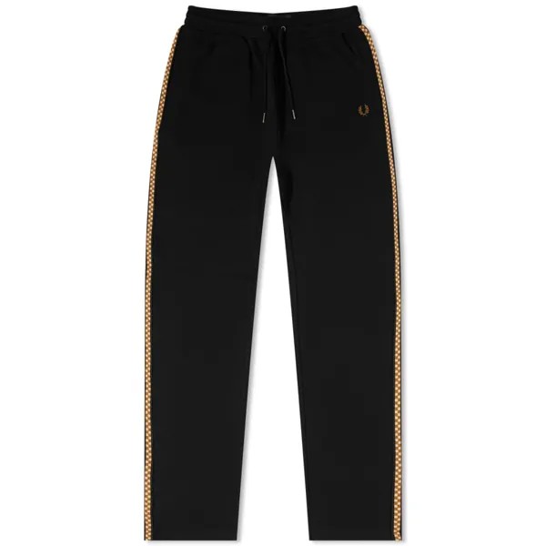 Спортивные брюки с клетчатой ​​лентой Fred Perry, черный
