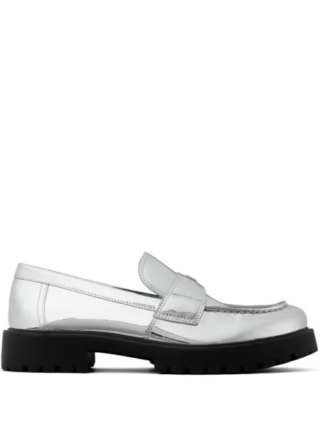 Tory Burch классические мокасины, серебристый
