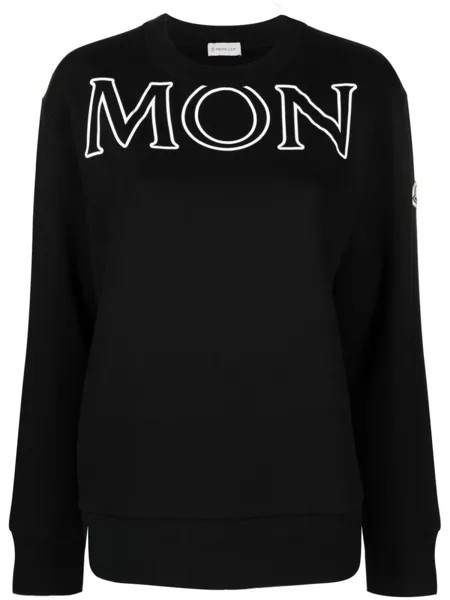 Moncler свитер с логотипом, черный