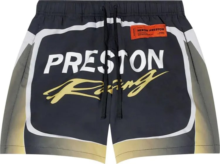 Шорты Heron Preston Preston Racing Dry Fit Short 'Black/Yellow', черный