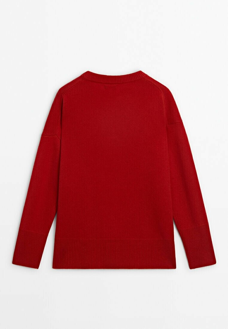Джемпер CREW NECK Massimo Dutti, красный