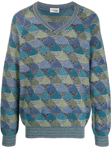 Missoni Pre-Owned трикотажный джемпер с геометричным узором 1980-х годов