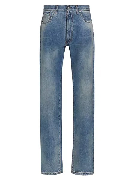 Мешковатые джинсы прямого кроя Maison Margiela, цвет light classic wash