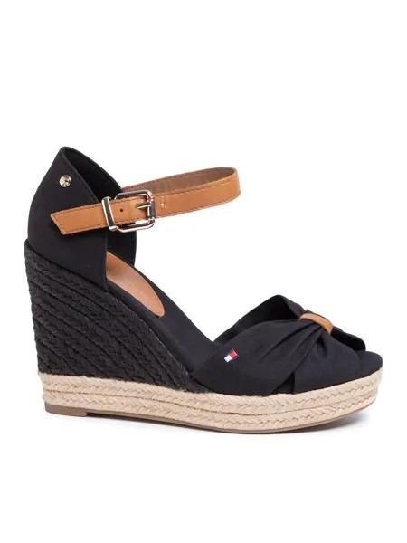Эспадрильи Tommy Hilfiger Basic Opened Toe High Wedge, черный
