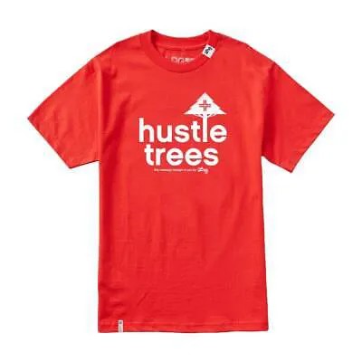 Футболка с короткими рукавами LRG Lifted Research Group «Hustle Trees» (красная/белая)