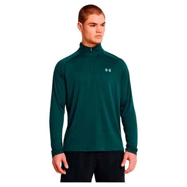 Лонгслив Under Armour Tech 2.0 Half Zip, зеленый