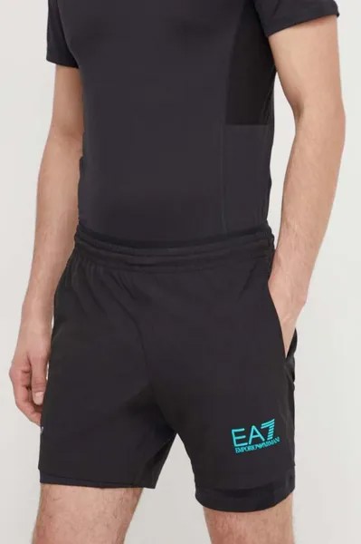 Шорты EA7 Emporio Armani, черный
