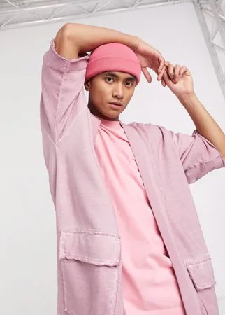 Фиолетовый кардиган-кимоно в стиле милитари от комплекта ASOS DESIGN-Красный