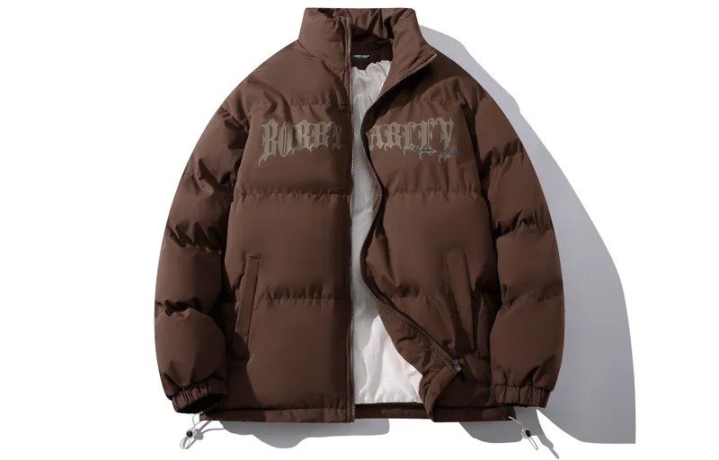 Стеганая куртка унисекс BOBBY ABLEY, Цвет кофе (бесплатная фирменная сумка через плечо)