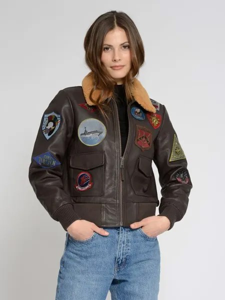 Кожаный блузон Topgun, черный