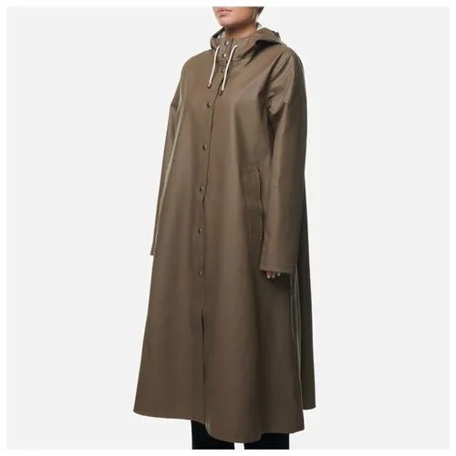 Женская куртка дождевик Stutterheim Mosebacke Long Print коричневый, Размер M