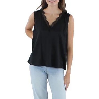 Женская черная блузка на бретельке Generation Love с блестящей кружевной отделкой L BHFO 9139