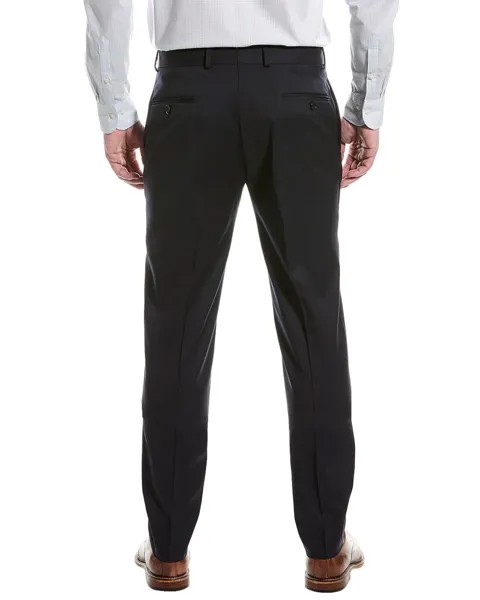 Узкие шерстяные костюмные брюки Brooks Brothers, синий