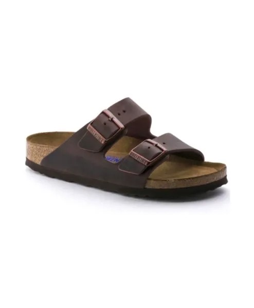 Сандалии Arizona из промасленного нубука с мягкой стелькой Birkenstock, коричневый