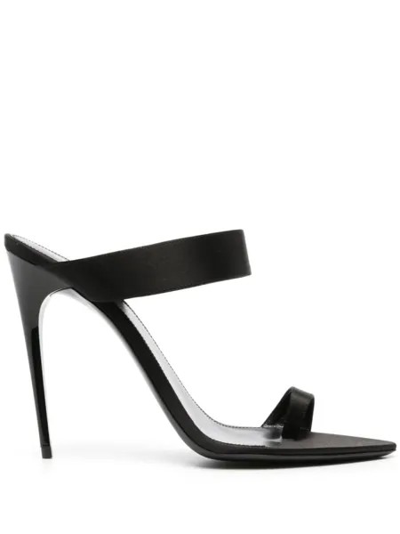 Saint Laurent мюли с ремешками, черный