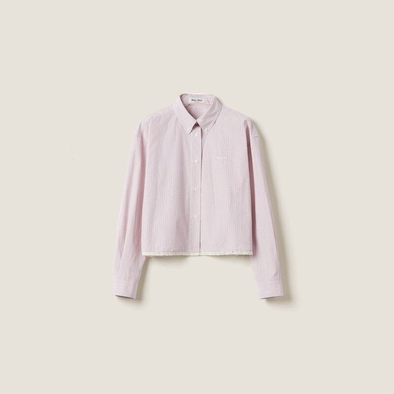 Полосатая рубашка Miu Miu, красный