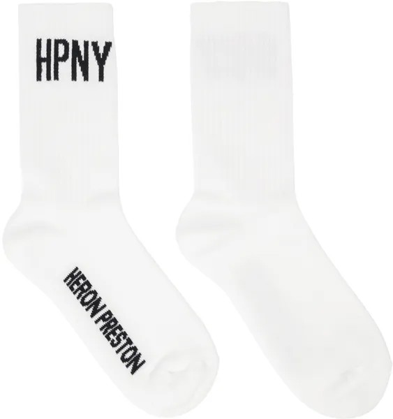 Белые носки Heron Preston HPNY