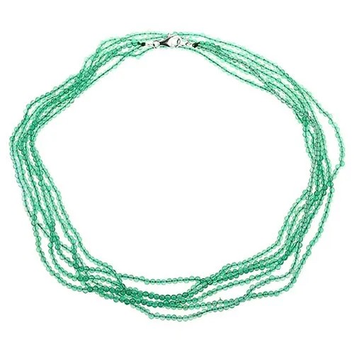 Колье из серебра 925 пробы с агатом 70cm_AG_001_WG ELEMENT47, длина 70 см.