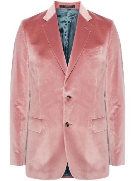Paul Smith однобортный бархатный пиджак, розовый