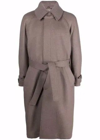Emporio Armani однобортное пальто с поясом
