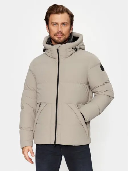 Пуховик стандартного кроя Woolrich, серый