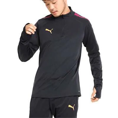 Пуловер на молнии Puma Teamliga 14, мужские синие повседневные топы 65723647