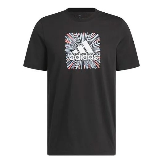 Футболка adidas Sport Optimist Sun Logo Sportswear Graphic Tee 'Black', черный