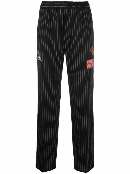 Just Cavalli полосатые брюки с нашивкой-логотипом