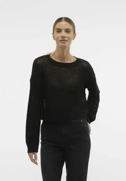 Вязаный свитер RUNDHALS TIEF ANGESETZTE SCHULTER Vero Moda, цвет black