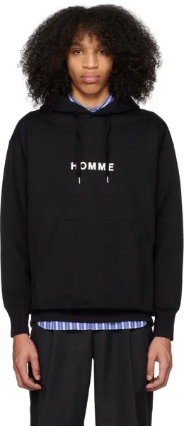 Черный худи с принтом Comme des Garçons Homme