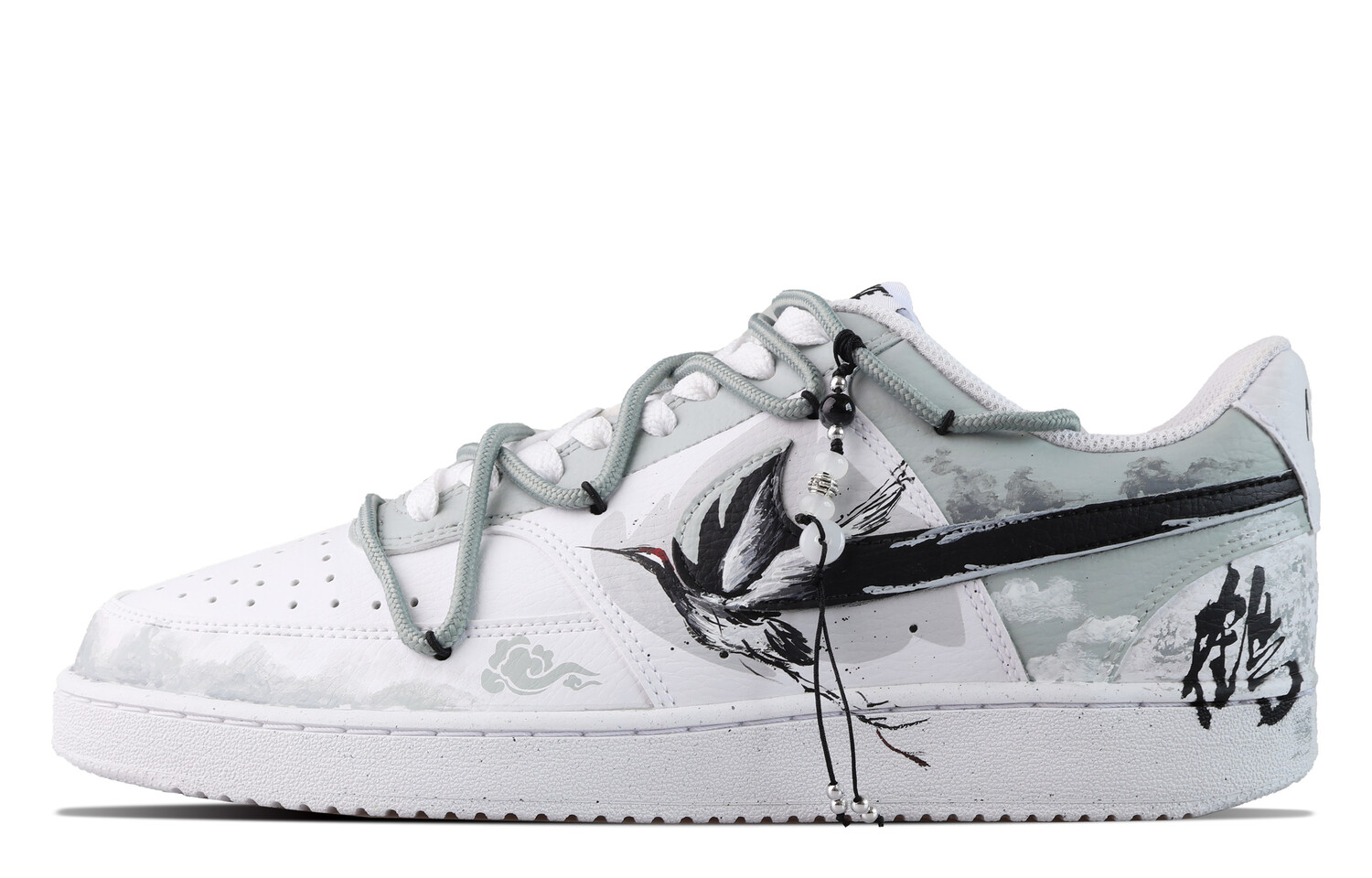 Кроссовки Nike Court Vision 1 Skateboarding Shoes Women's Low-top Gray/White, цвет Mountain, water, smoke color