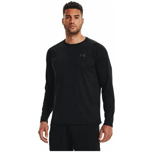 Лонгслив Under Armour, силуэт свободный, размер XS, черный
