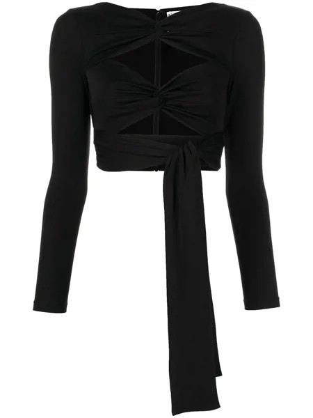 Alice+Olivia Amelie twist-tie longsleeved top
