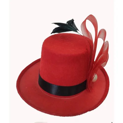 Шляпа , размер мини, красный