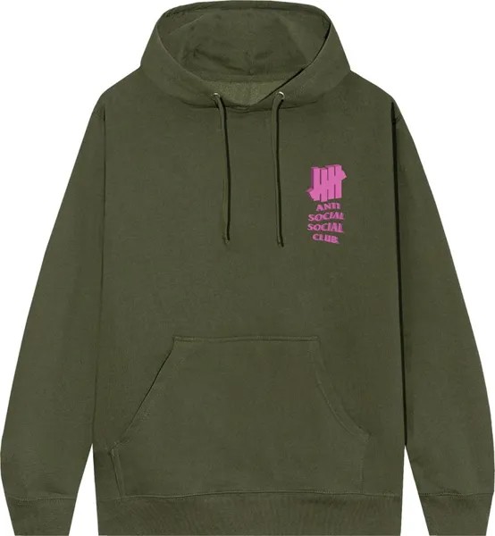 Худи Anti Social Social Club 1st And La Brea Hoodie 'Army Heather', зеленый