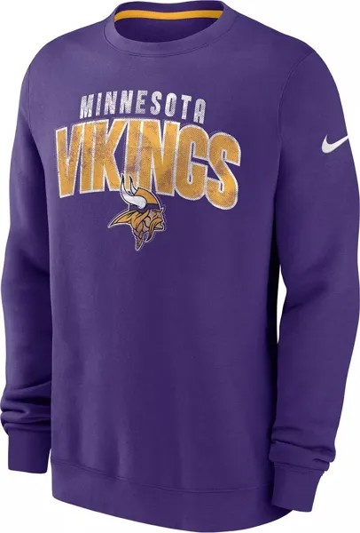 Мужская фиолетовая толстовка с круглым вырезом Nike Minnesota Vikings Rewind Shout Purple