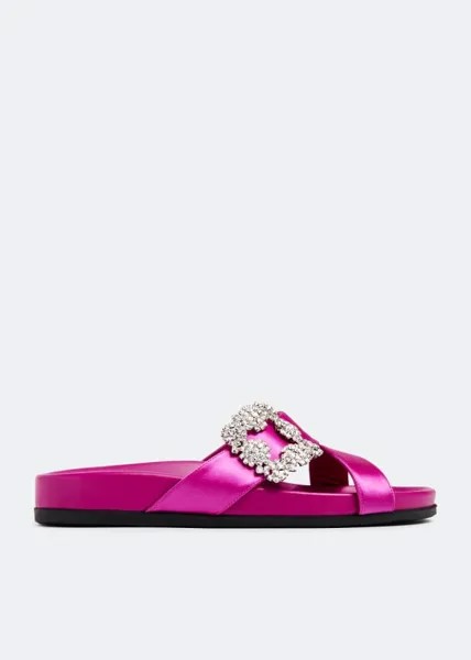 Мюли Manolo Blahnik Chilanghi Flat, розовый